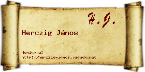 Herczig János névjegykártya